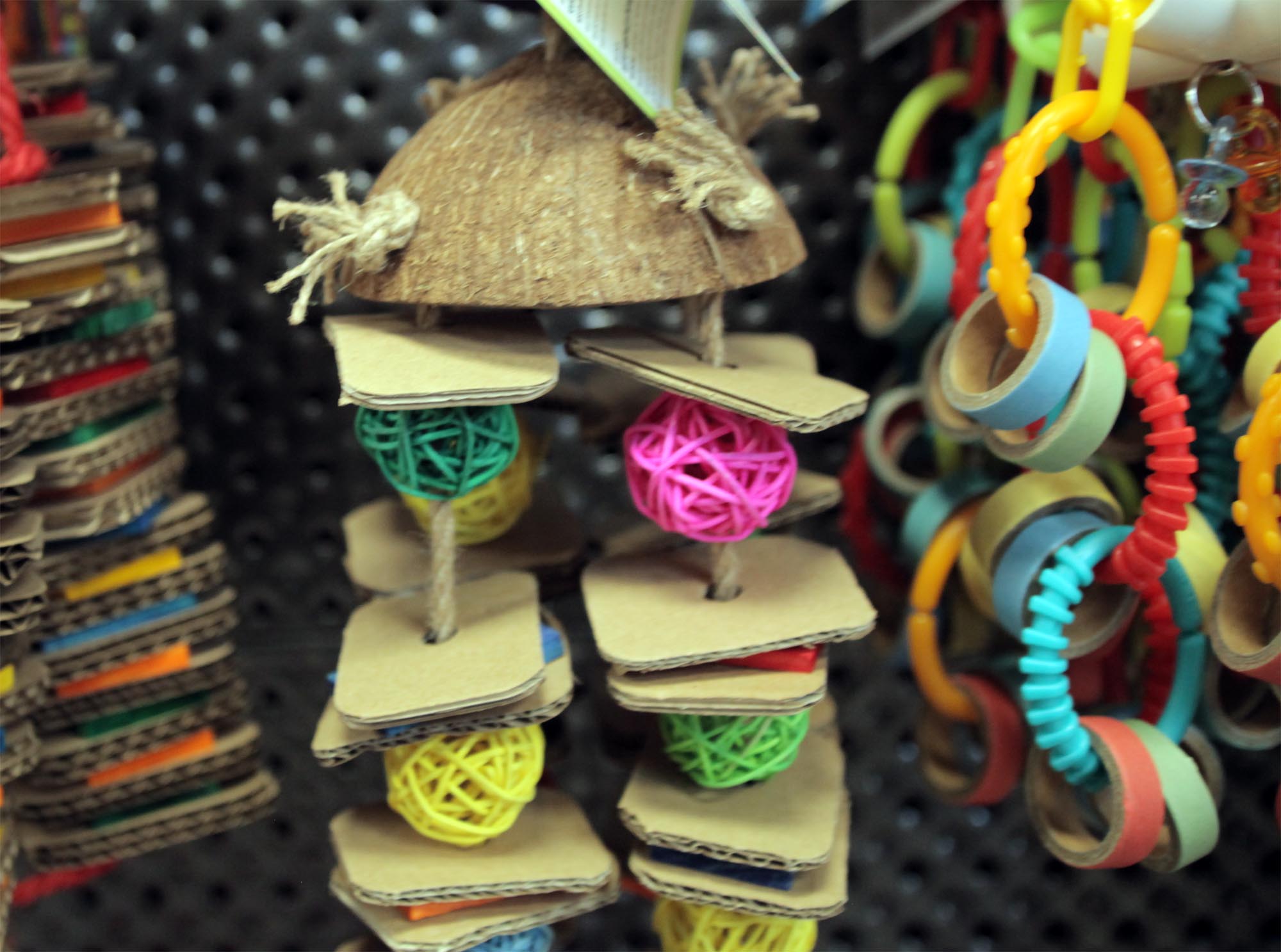 Jouets pour oiseaux